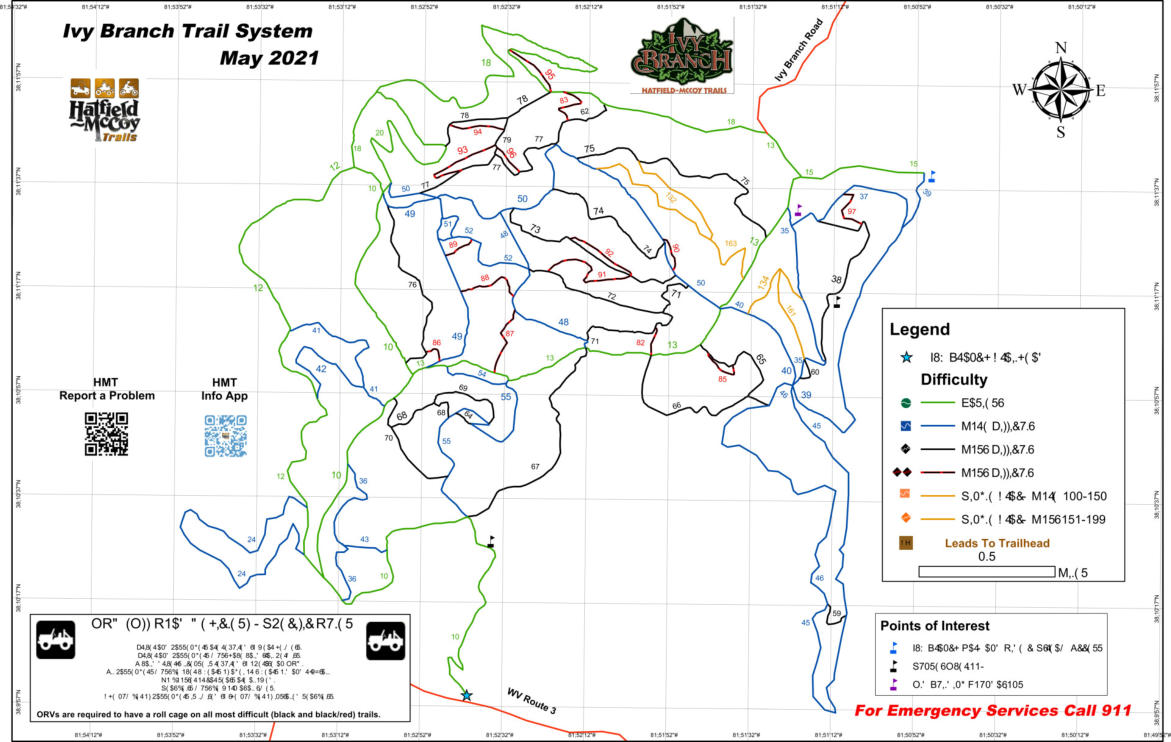 Ivy Branch Trail System Map