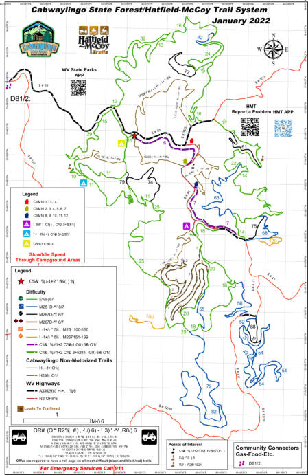 Cabwaylingo Trail System Map